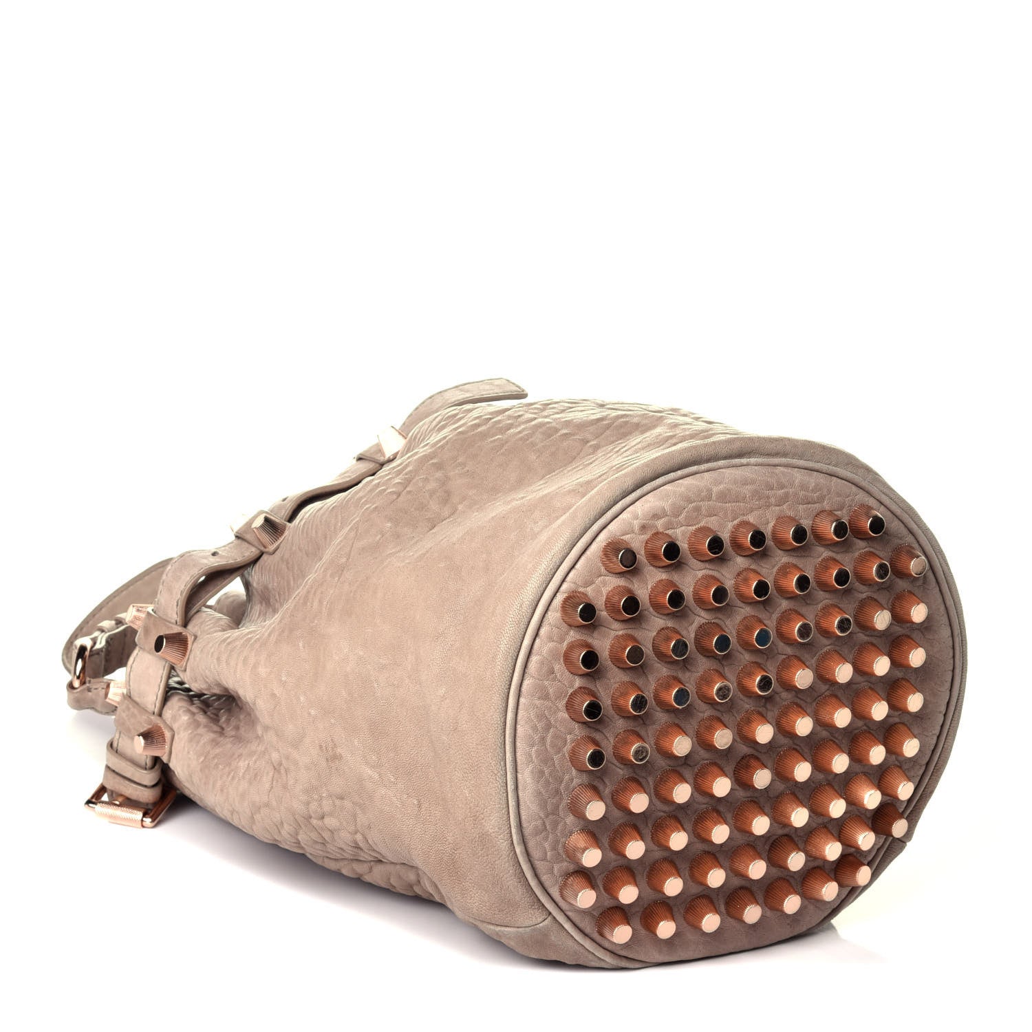 Alexander Wang Pebbled Lambskin Diego Bucket Bag Latte Rose Gold Hardware 4 of 8