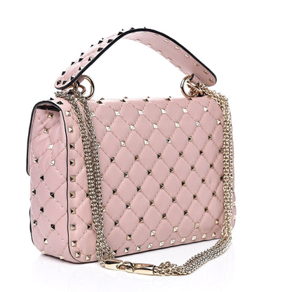 Valentino Garavani Nappa Medium Rockstud Spike Shoulder Bag Water Rose 3 of 9