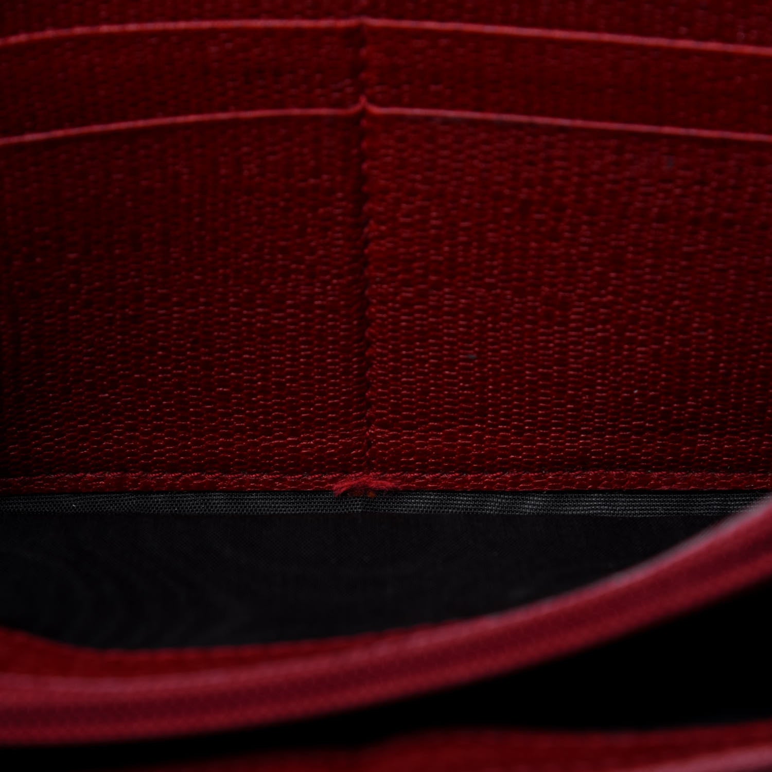 Saint Laurent Textured Calfskin Classic Y Ligne Clutch Red 12 of 25