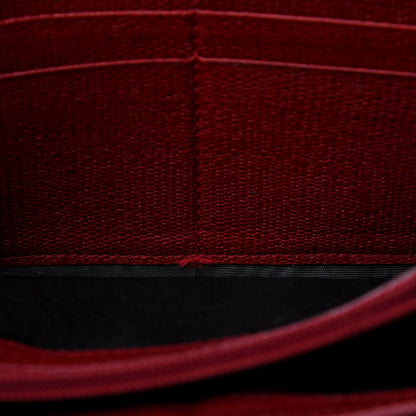 Saint Laurent Textured Calfskin Classic Y Ligne Clutch Red 12 of 25