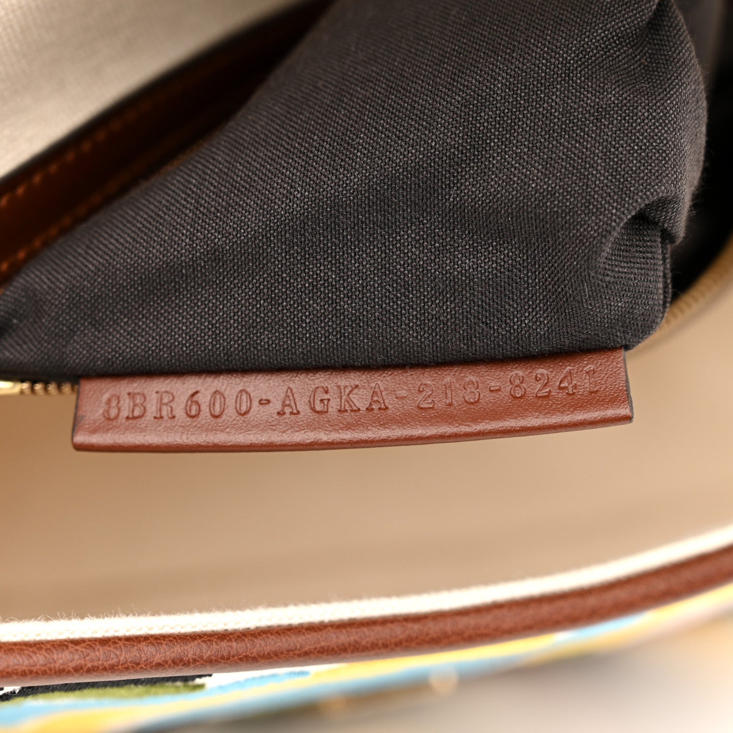 X SARA COLEMAN Canvas Vitello King Seta FF Fish Eye Embroidered Baguette Grezzo Multicolor Ghianda