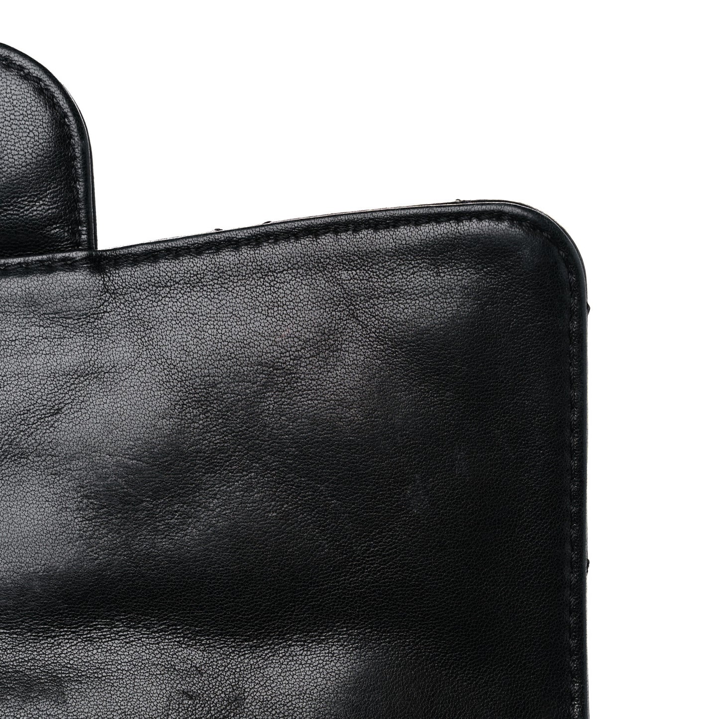 Lambskin Quilted Messenger Bag Black