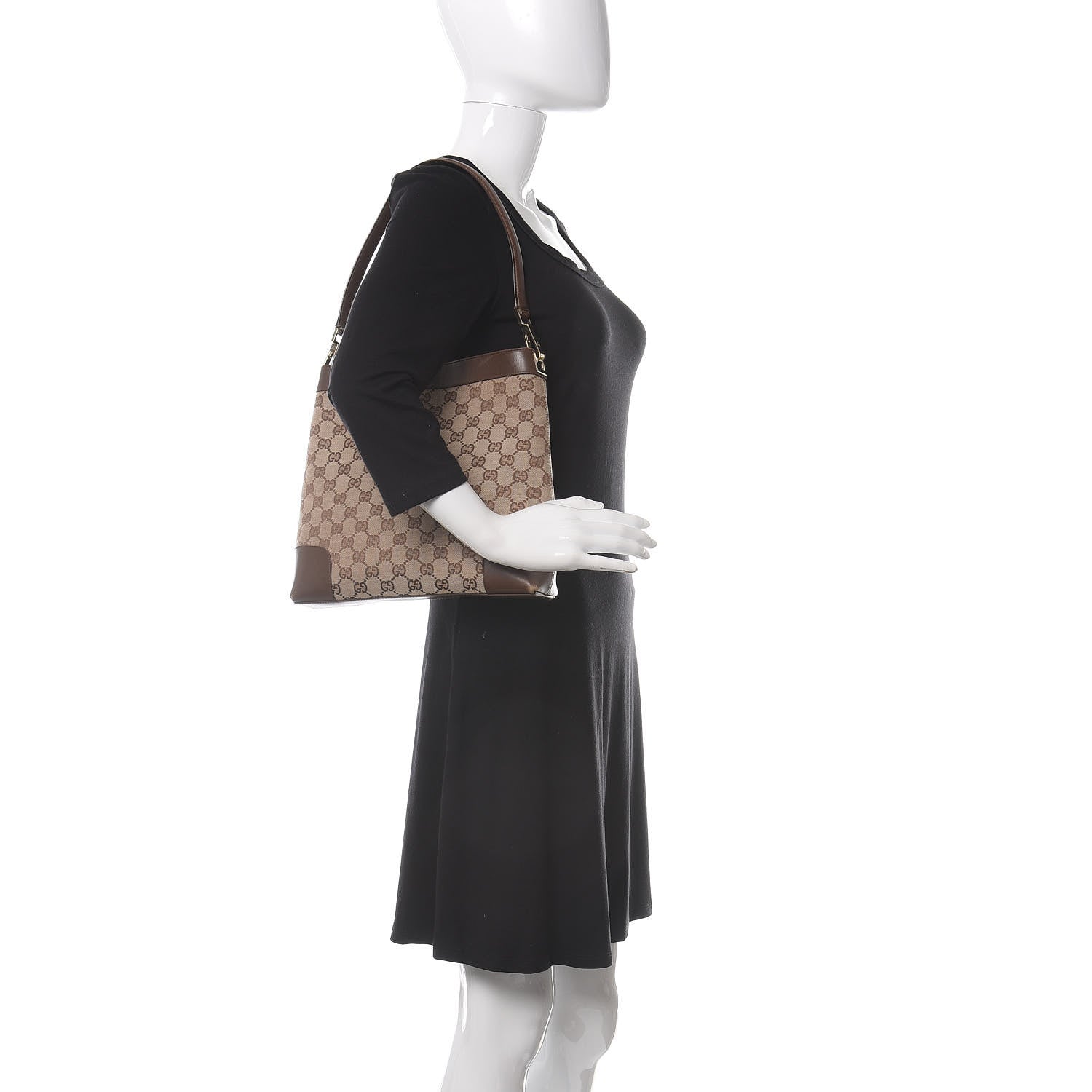 Gucci Monogram Hobo Dark Brown 3 of 13