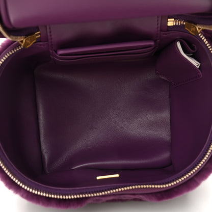 Chanel Shearling Lambskin Quilted Small Vanity Case Purple 5 of 11