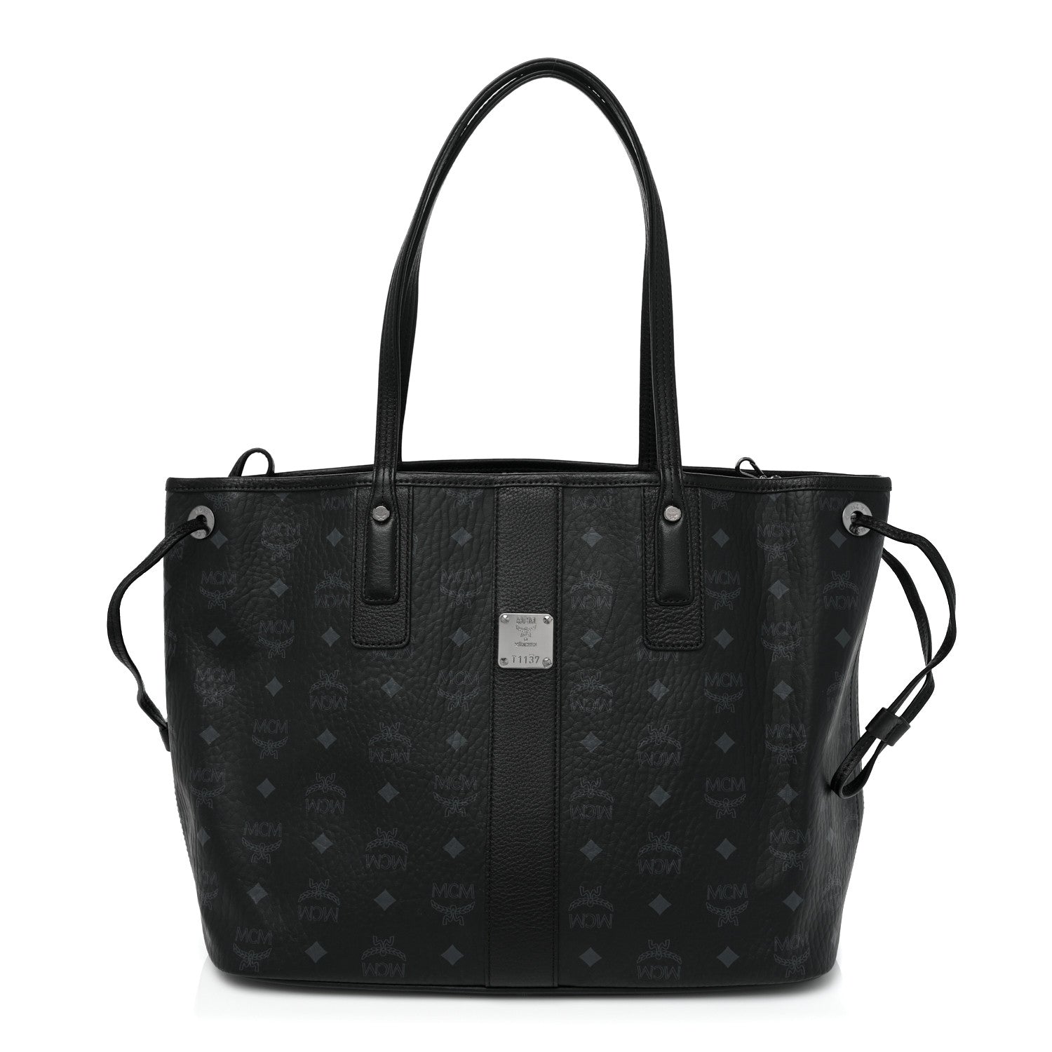 MCM Visetos Medium Liz Reversible Shopper Tote Black 1 of 12
