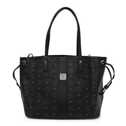 MCM Visetos Medium Liz Reversible Shopper Tote Black 1 of 12