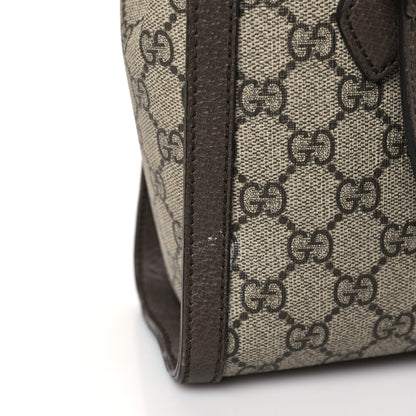 Gucci GG Supreme Monogram Small Ophidia Tote Bag Brown 12 of 13