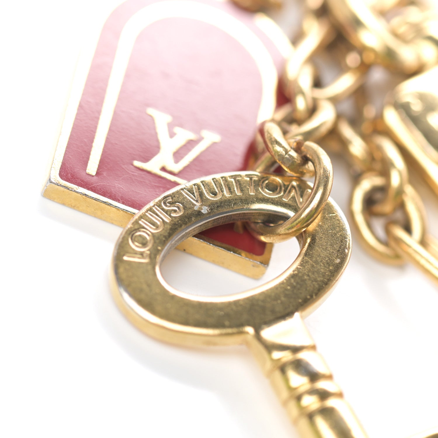 Louis Vuitton Canedas Bag Charm and Key Holder Red 4 of 5
