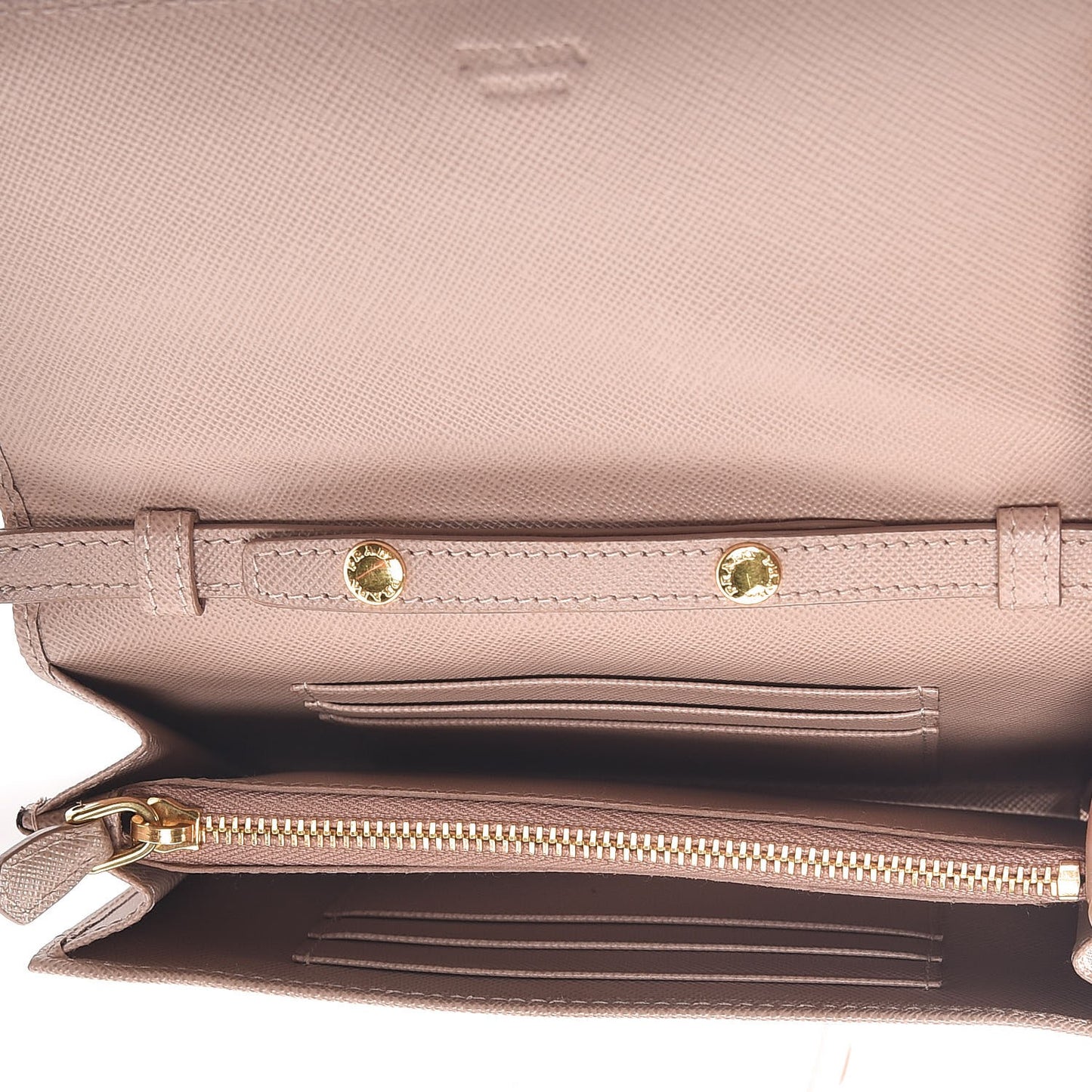 Saffiano Metal Flap Wallet with Strap Cammeo