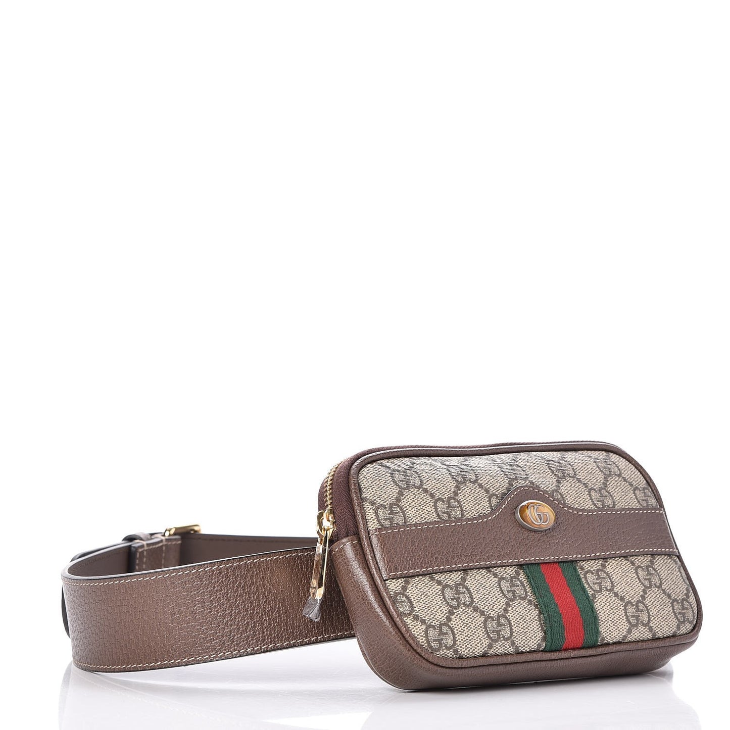 GG Supreme Monogram Ophidia Belted iPhone Case 85 34 Dark Brown