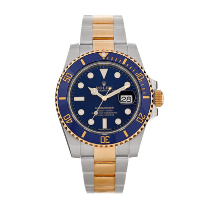 Rolex Stainless Steel 18K Yellow Gold 40mm Submariner Date Watch Royal Blue 116613LB 1 of 5