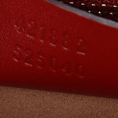 Gucci Calfskin Small Sylvie Shoulder Bag Hibiscus Red 10 of 11