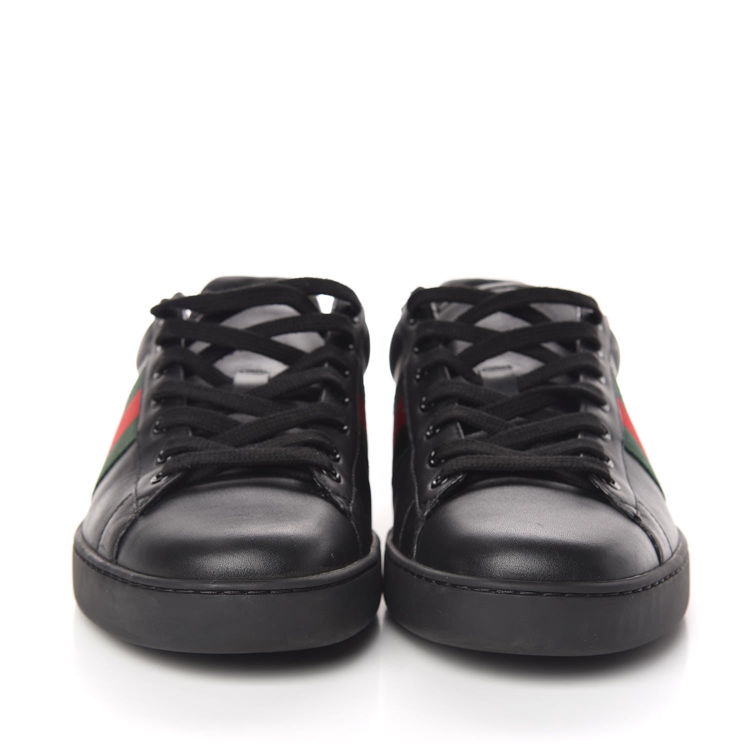 Gucci Miro Soft Calfskin Ayers Web Mens Ace Sneakers 11 Black Rosso 2 of 10
