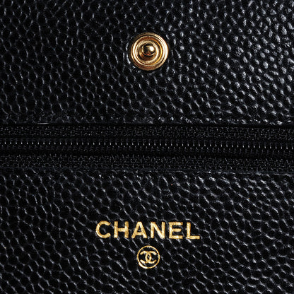 Chanel Caviar Quilted Wallet On Chain WOC Black 6 of 8