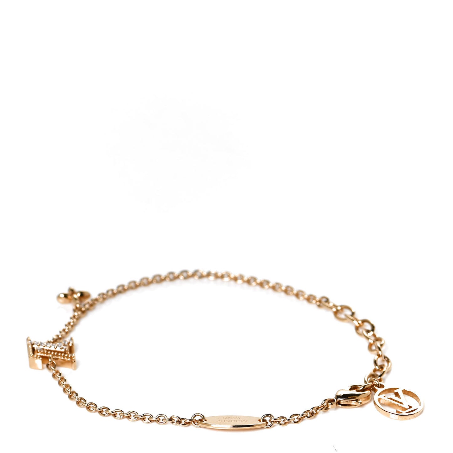 Metal Crystal LV Iconic Bracelet Gold