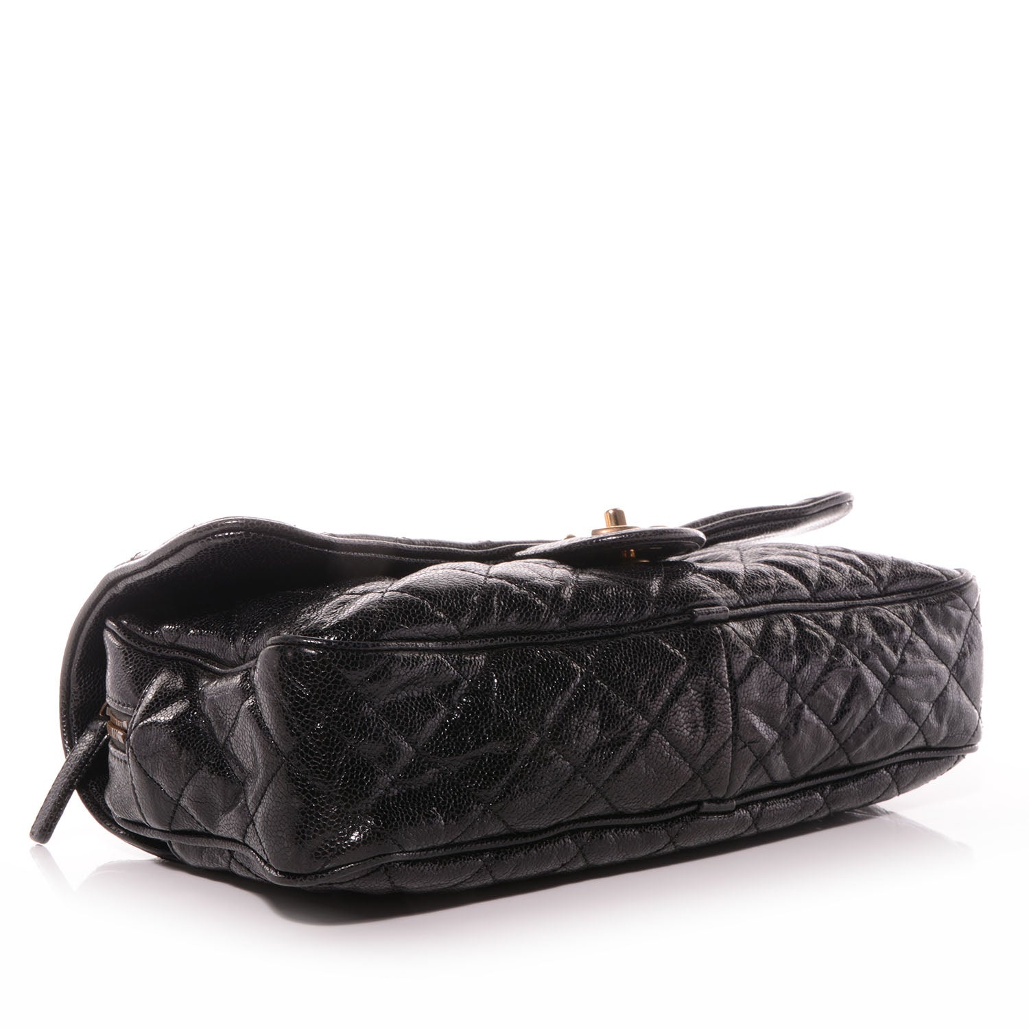 Chanel Crumpled Grained Calfskin Large Shiva Flap Black 5 of 9