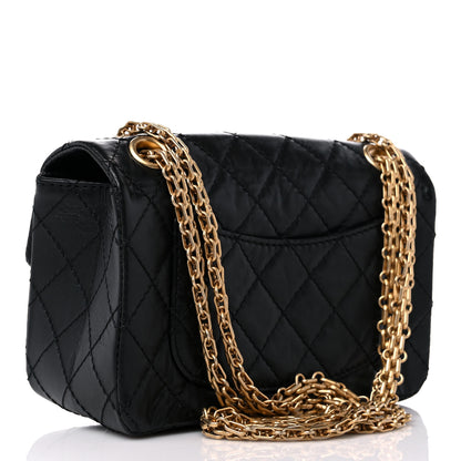 Chanel Aged Calfskin Quilted 2.55 Reissue Mini Flap Black 3 of 10