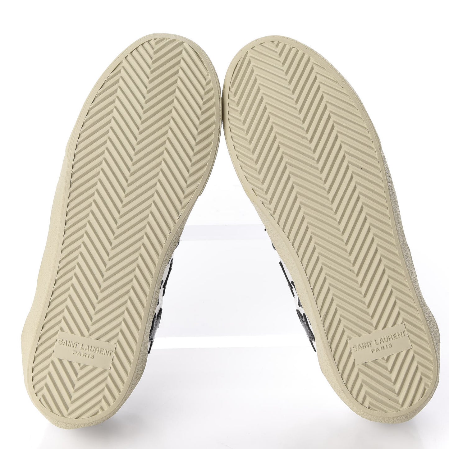 Calfskin Star Court Sneakers 36 White Black