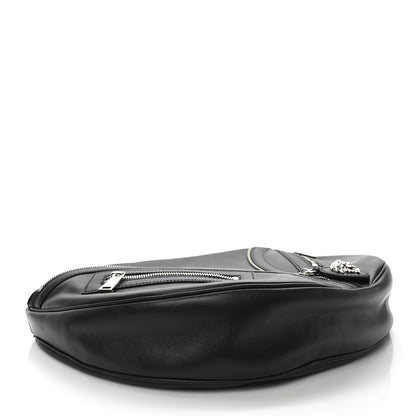 Versace Calfskin Medium Repeat Zip Hobo Black 4 of 9