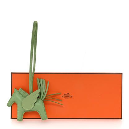 Hermes Milo Lambskin Grigri Rodeo Pegase Horse Bag Charm PM Vert Criquet 5 of 5