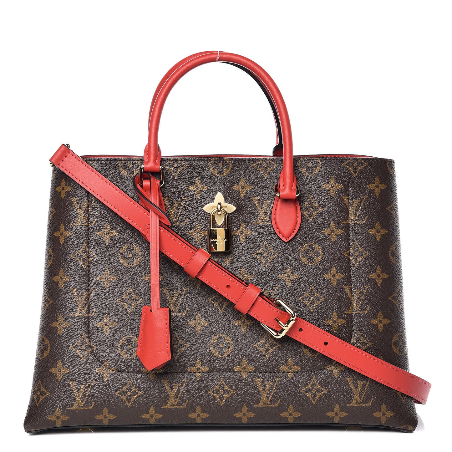 Monogram Flower Tote Coquelicot