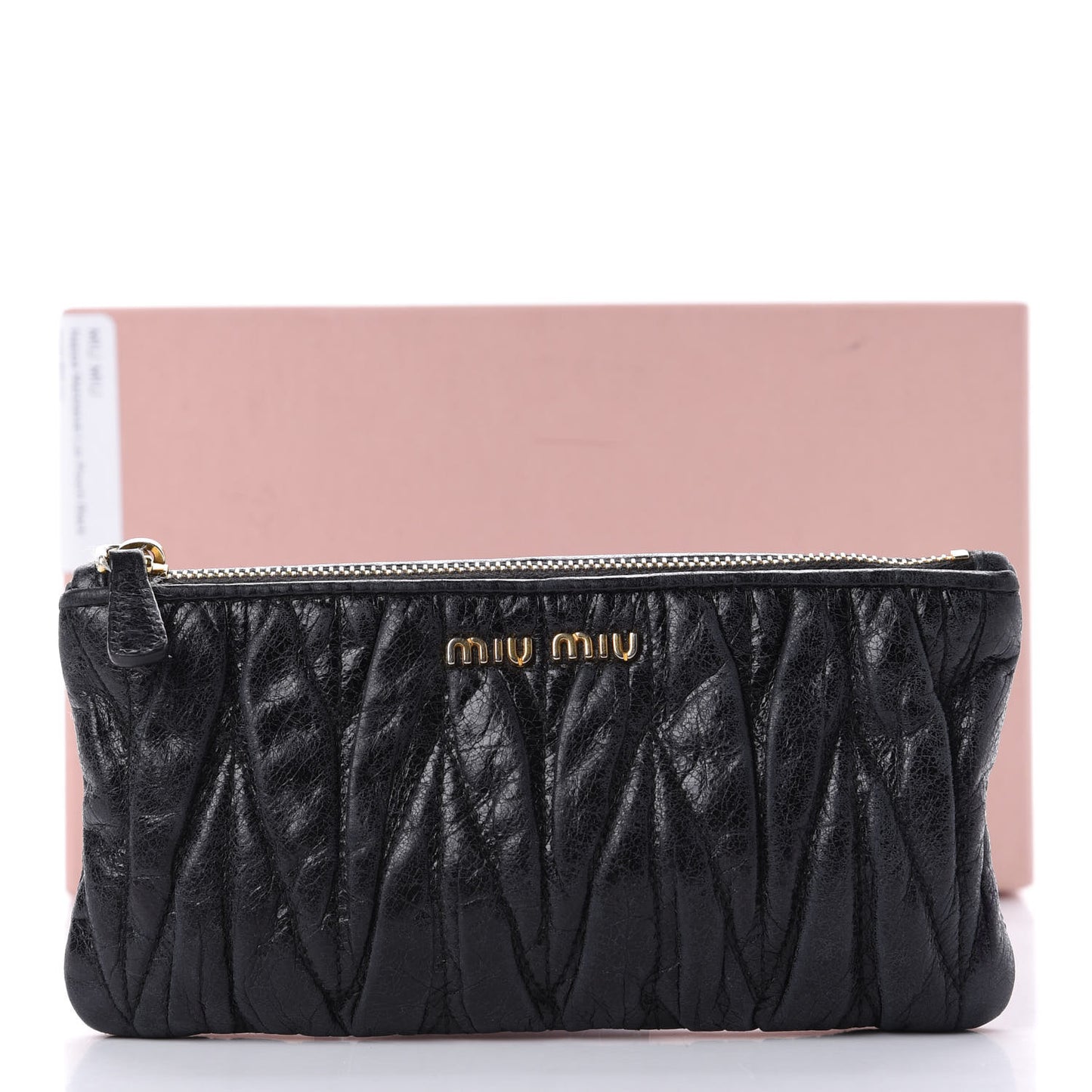 Nappa Matelasse Lux Pouch Black