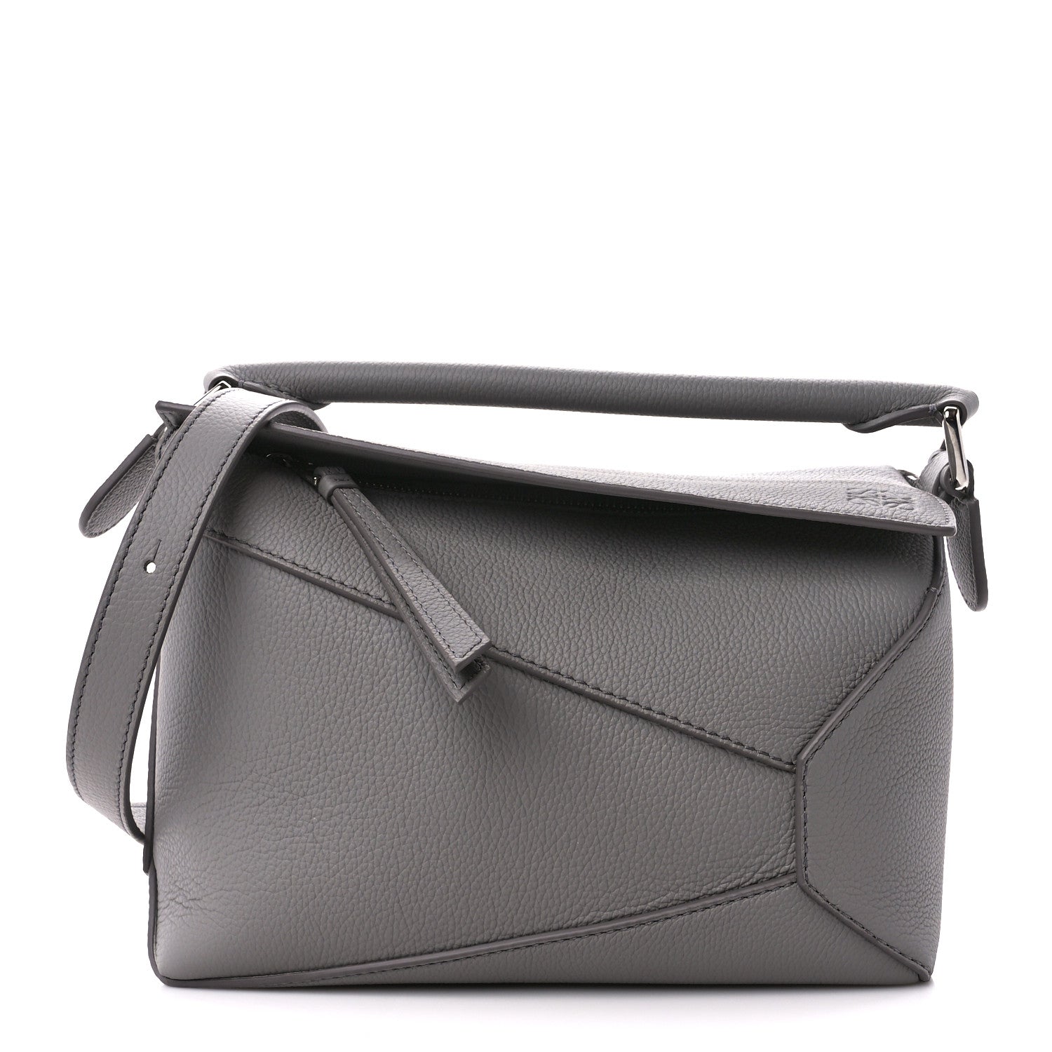 Loewe Soft Grained Calfskin Small Puzzle Edge Bag Pearl Grey 1 of 10