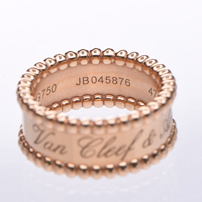 Van Cleef & Arpels 18K Rose Gold Perlee Signature Ring 47 4 7 of 9