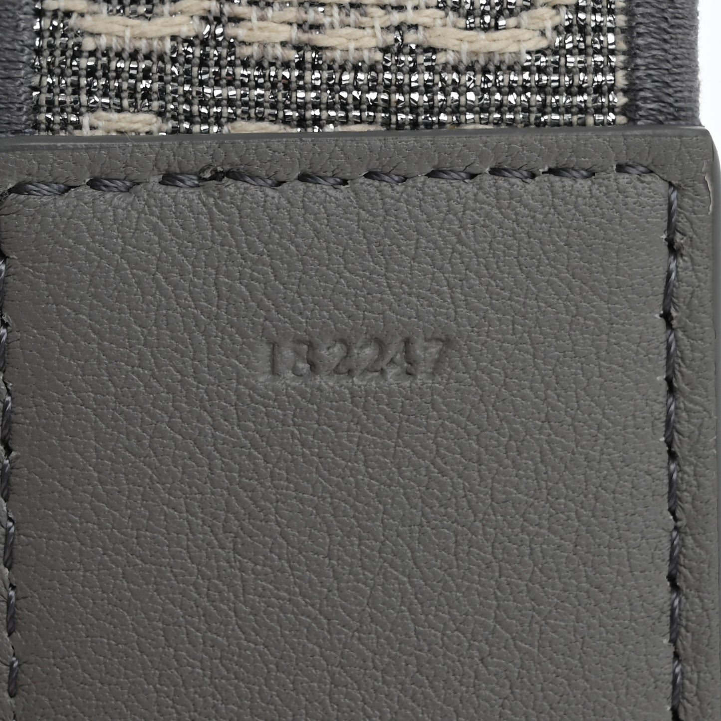 Calfskin Anagram Strap Silver