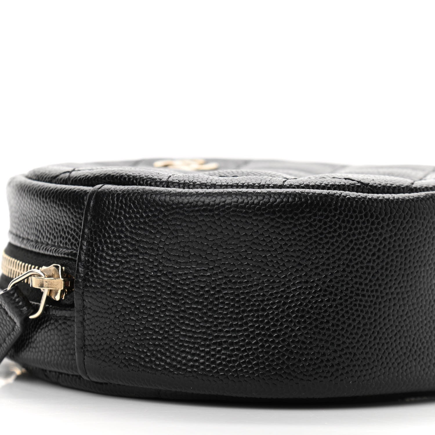 Chanel Caviar Quilted Round Clutch With Chain Black 9 of 10