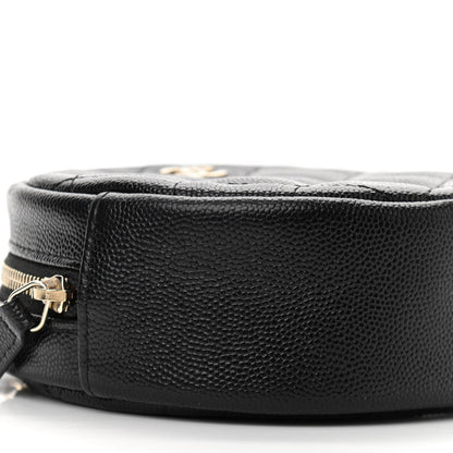 Chanel Caviar Quilted Round Clutch With Chain Black 9 of 10