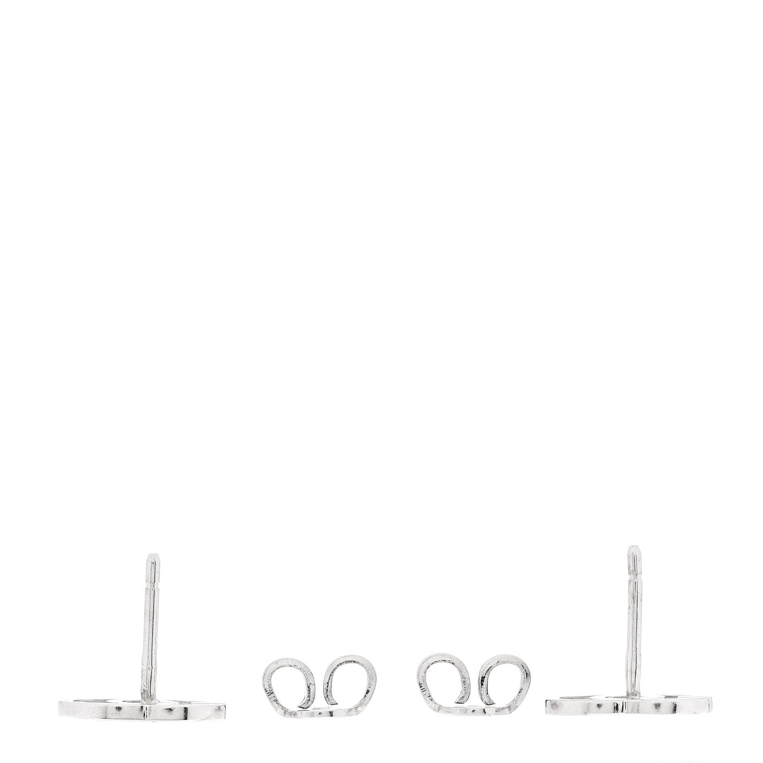 Gucci 18K White Gold Running G Stud Earrings 3 of 5