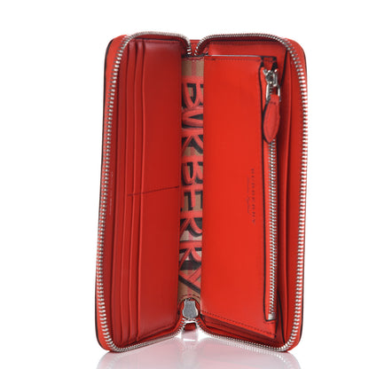 Burberry Haymarket Check Graffiti Print Zip Around Wallet Red 5 of 7
