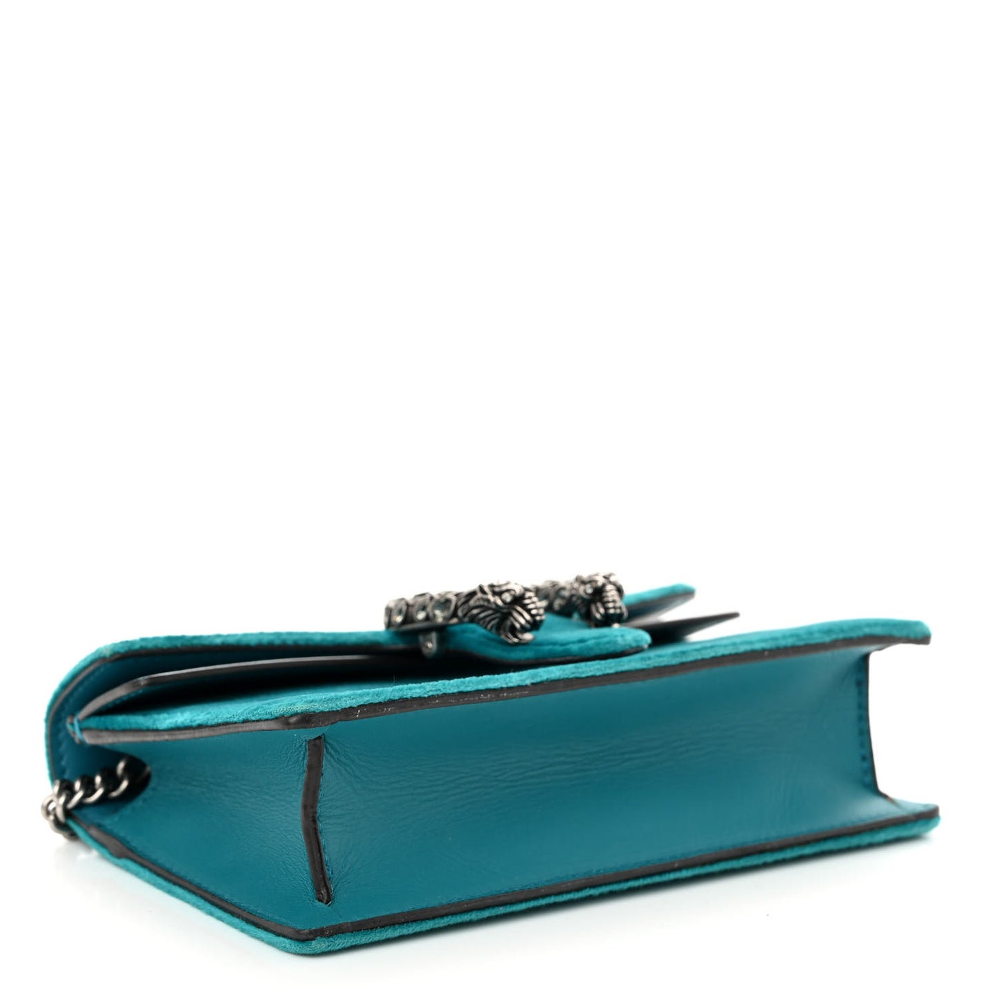 Velvet Super Mini Dionysus Shoulder Bag Pavone Cyan