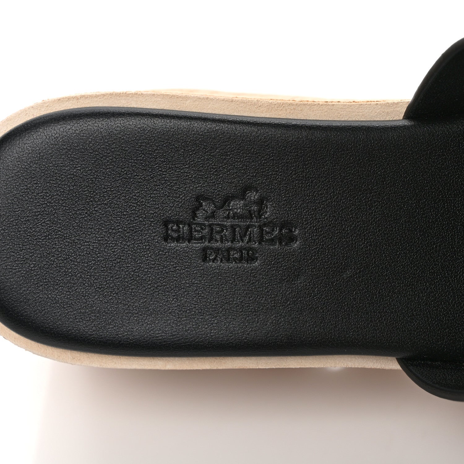 Hermes Calfskin Cork Eze 30 Sandals 37 Black 7 of 7