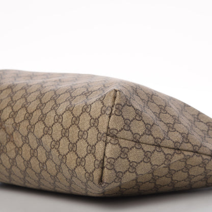 Gucci GG Supreme Monogram Medium Zippered Shopping Tote Dark Brown 7 of 19