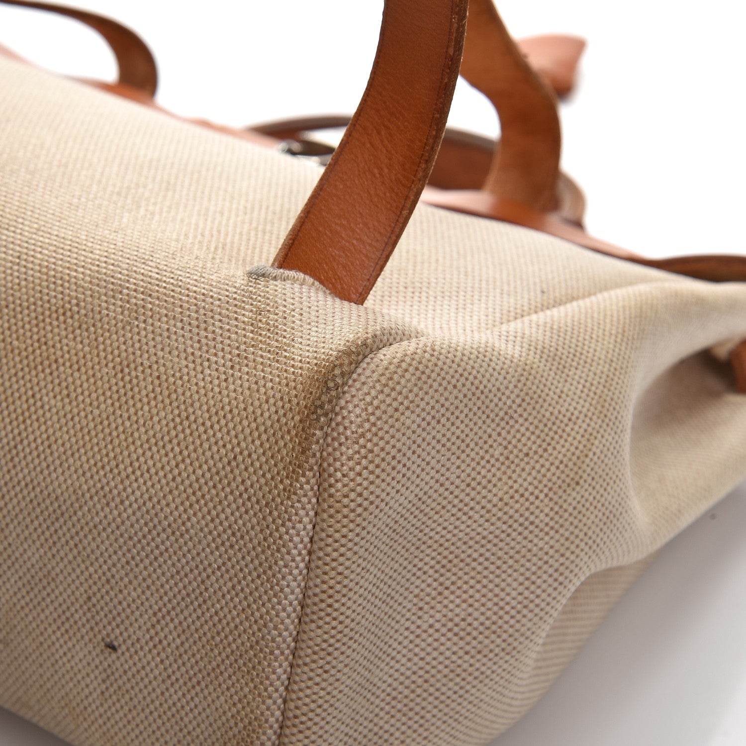 Hermes Toile Vache Calfskin Herbag 30 PM Backpack Natural 11 of 18
