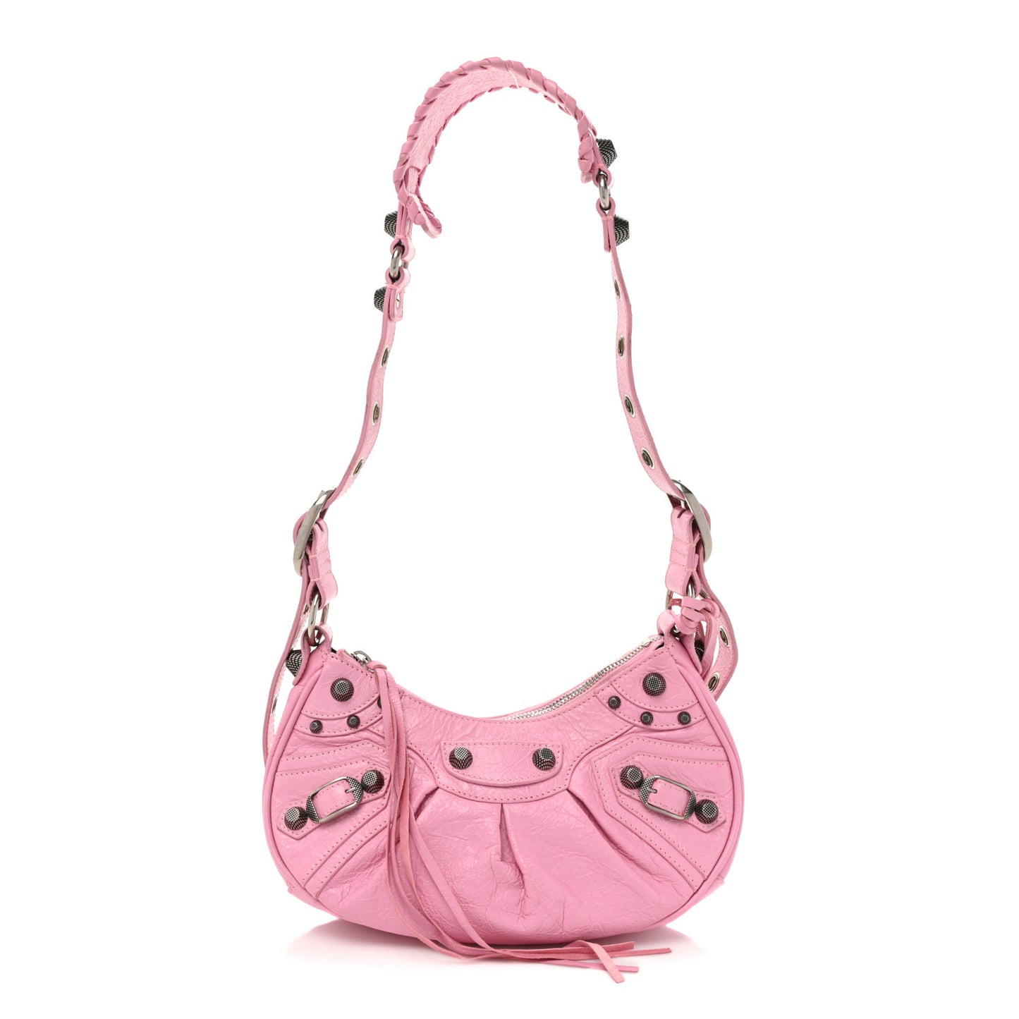 Agneau Arena Le Cagole Shoulder Bag XS Candy Pink