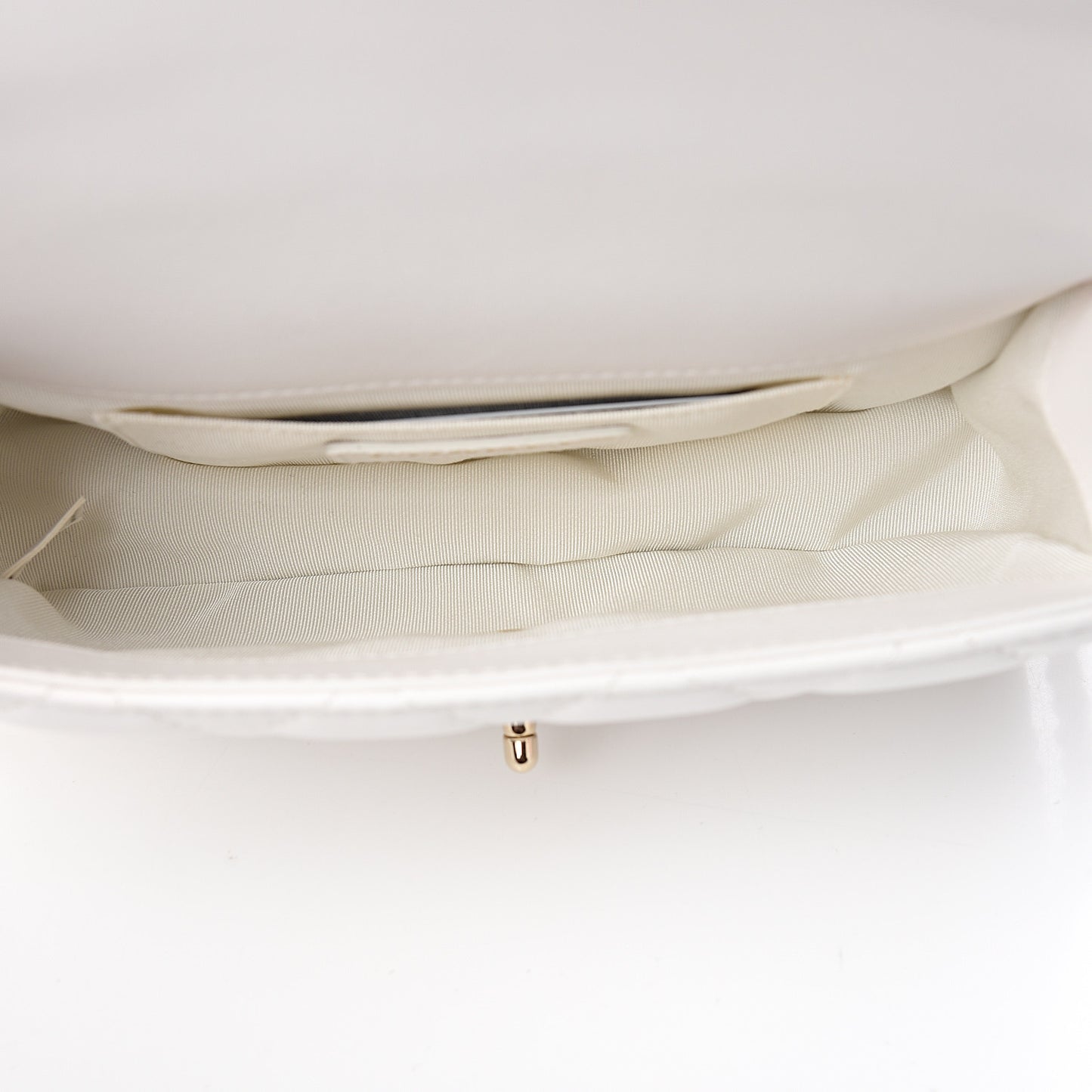 Lambskin Quilted Small My Precious Flap White