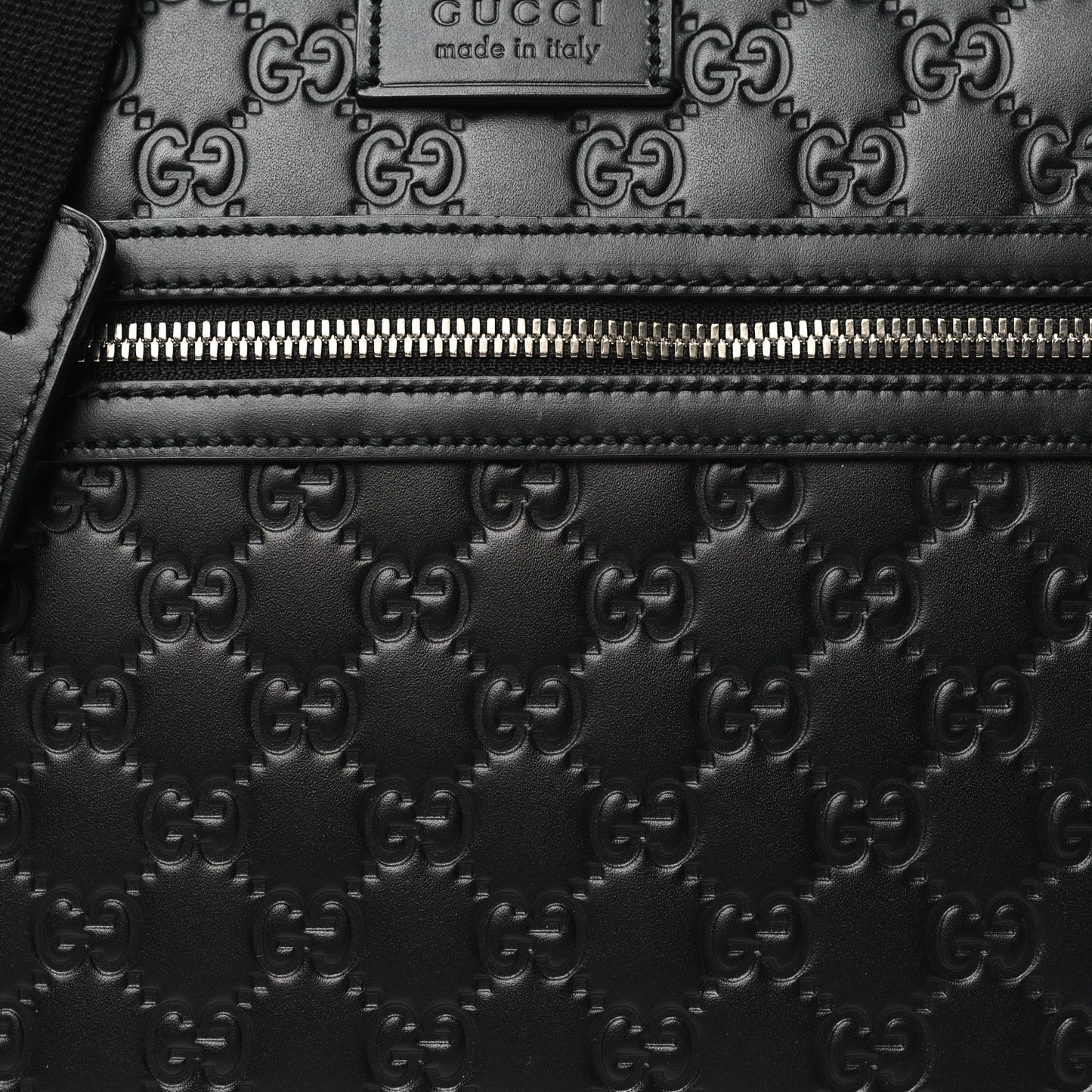 Guccissima Signature Small Messenger Bag Black