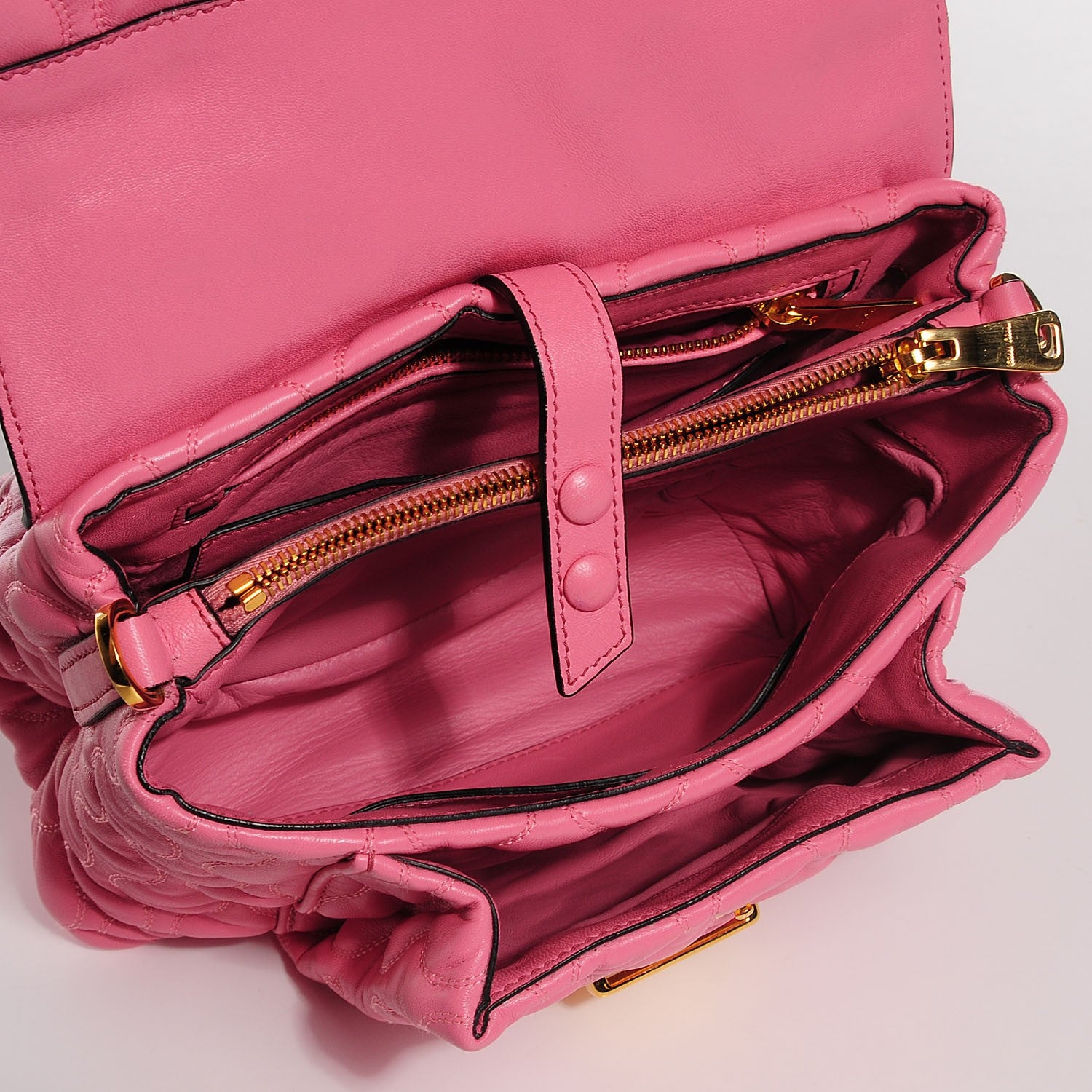 Miu Miu Nappa Padded Top Handle Bag Geranio 15 of 20