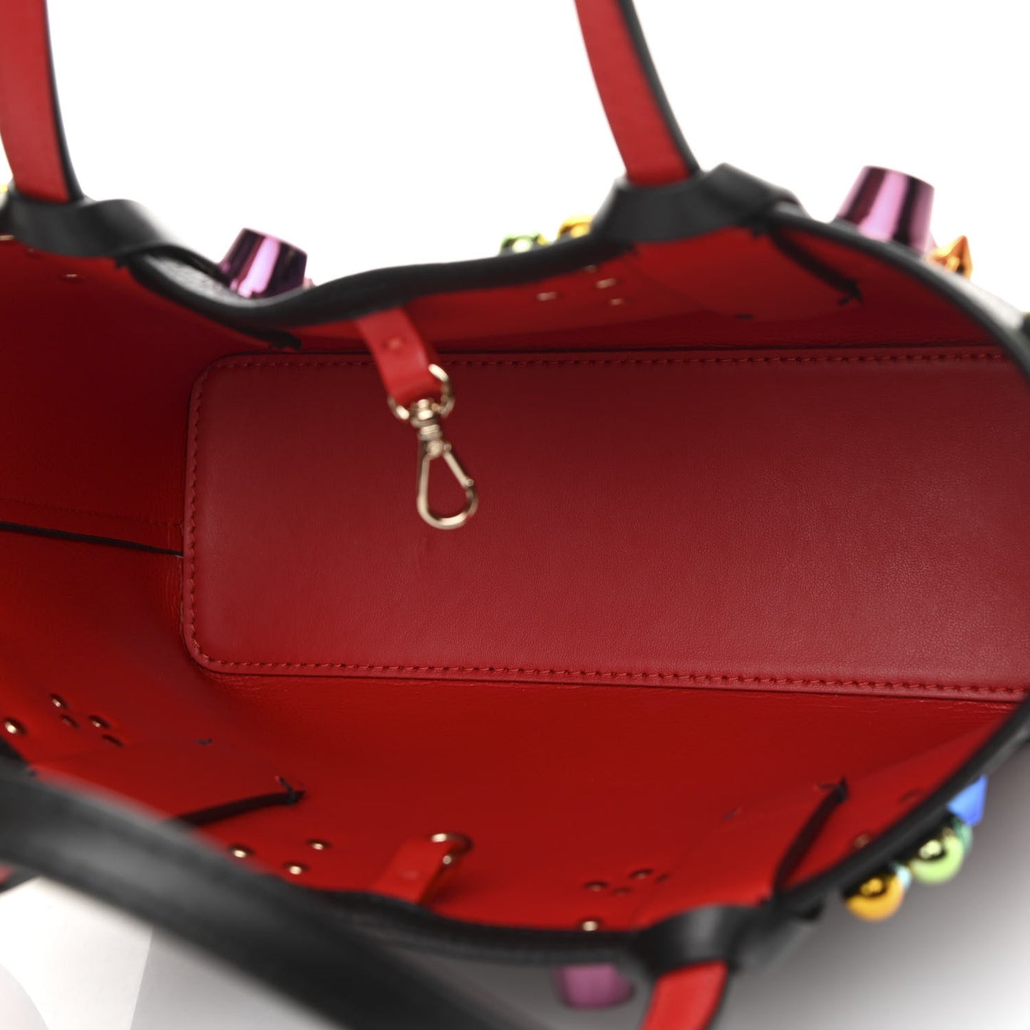 Calfskin Embellished Mini East West Cabata Tote Black