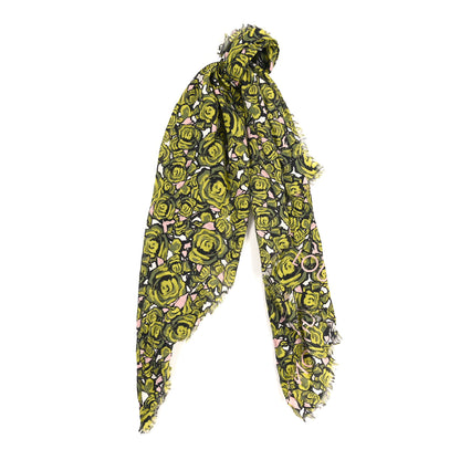 Louis Vuitton Wool Silk Cashmere Rock N Roses Stole 1 of 3