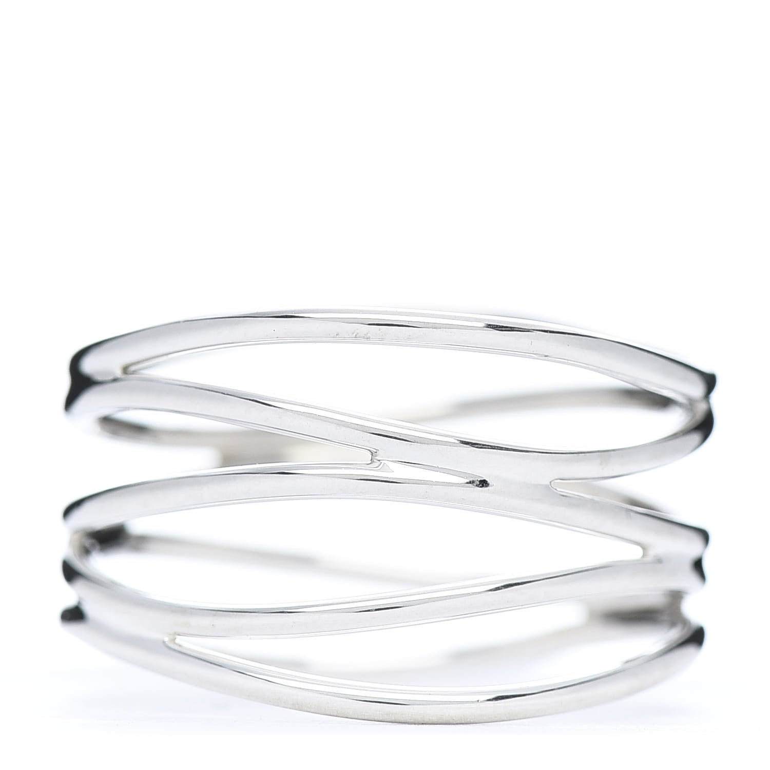 Tiffany Sterling Silver Elsa Peretti 5 Row Wave Ring 58 8.25 3 of 4
