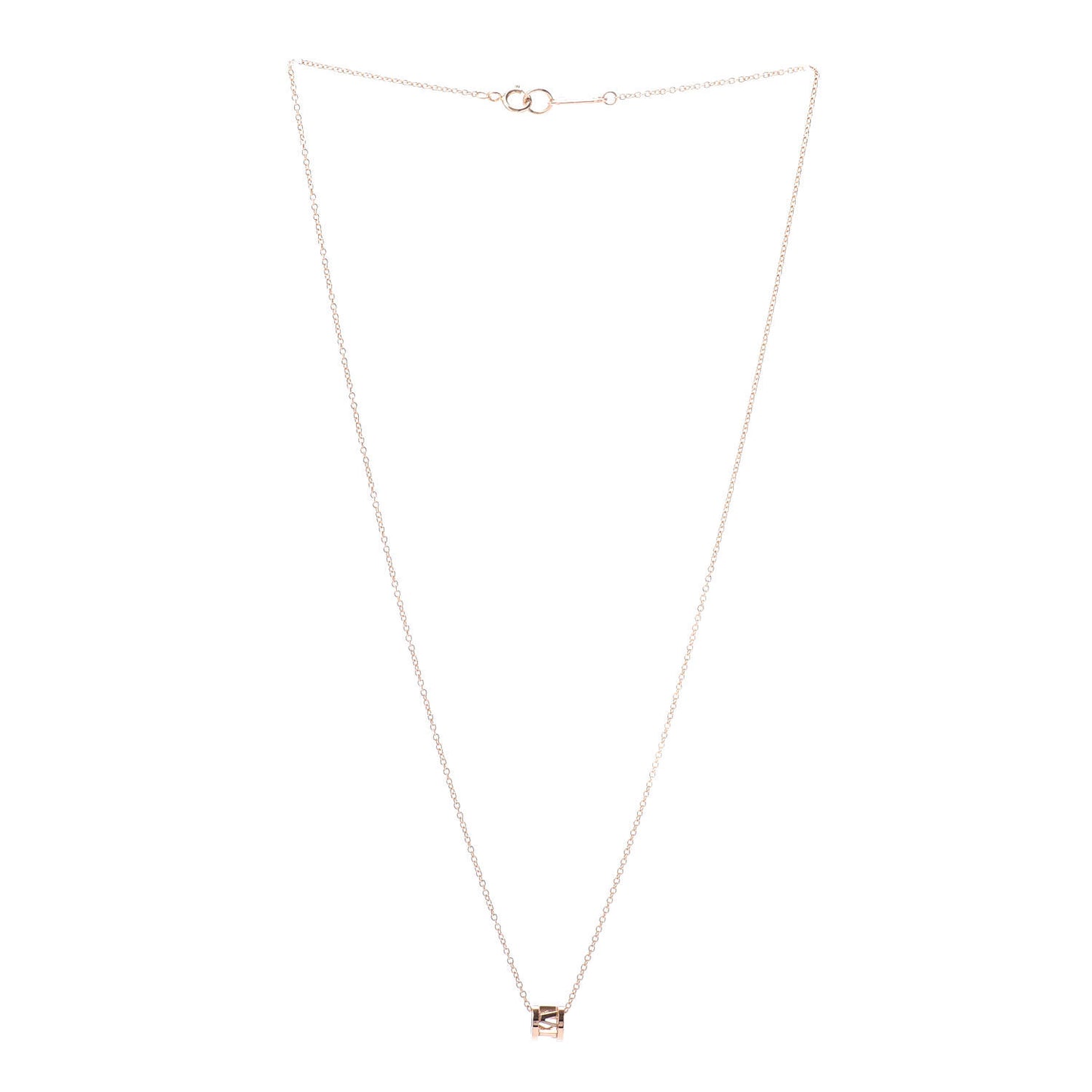 18K Rose Gold Atlas Open Pendant Necklace