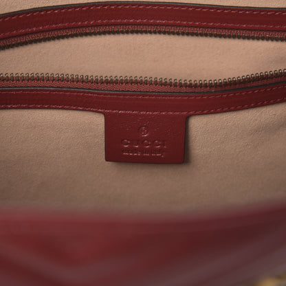 Gucci Azalea Calfskin Matelasse Medium GG Marmont Slim Tote Romantic Cerise 6 of 10