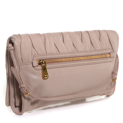 Miu Miu Nappa Matelasse Clutch Cipria 3 of 9
