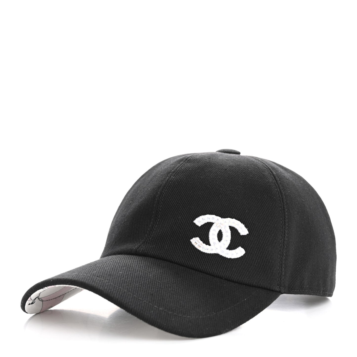 Cotton Sequin CC Cap Hat Black