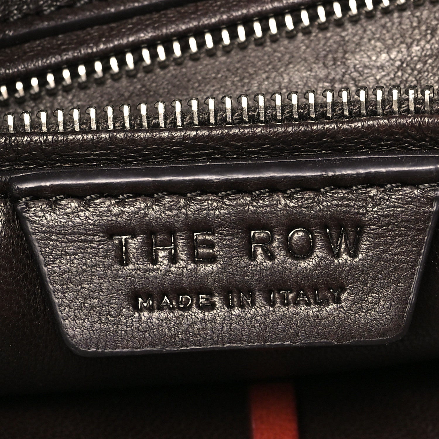 The Row Polished Saddle Calfskin Medium N/S Park Tote Burnt Wood 5 of 8