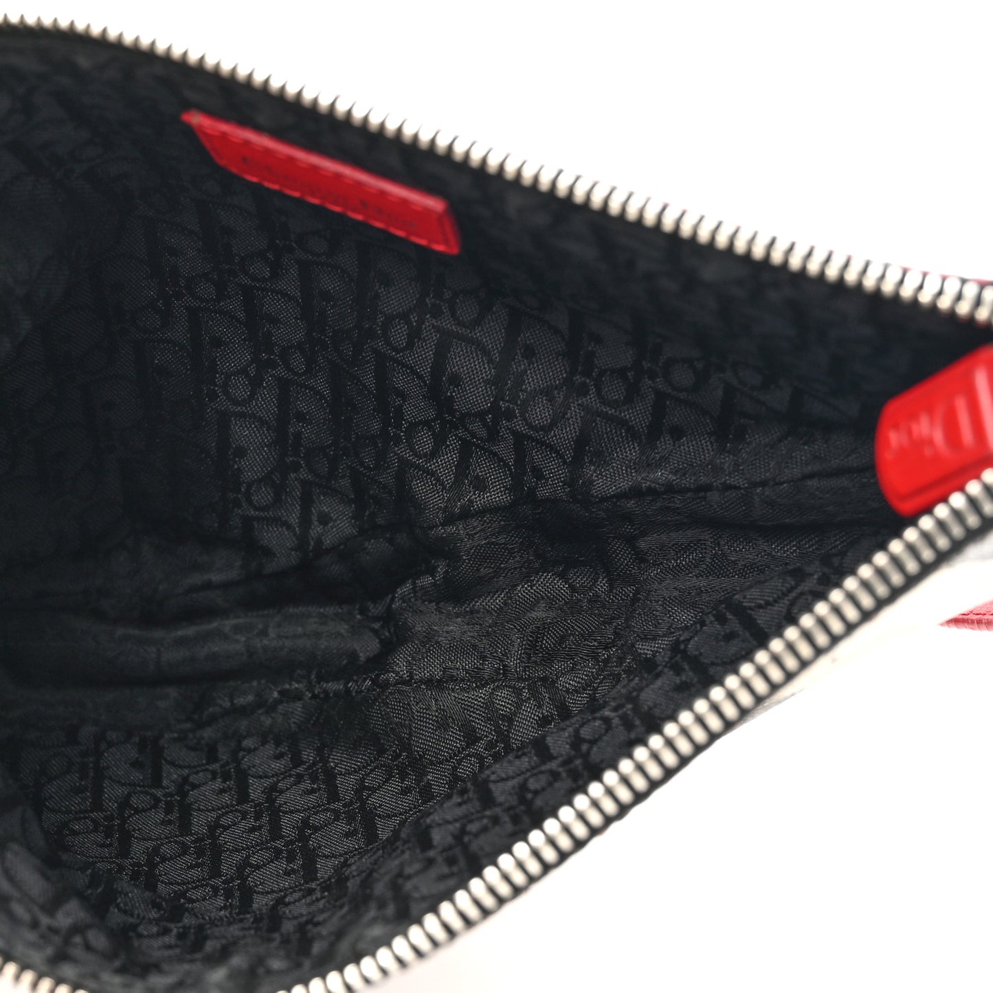 Coated Canvas Hardcore Mini Saddle Pochette Black Red